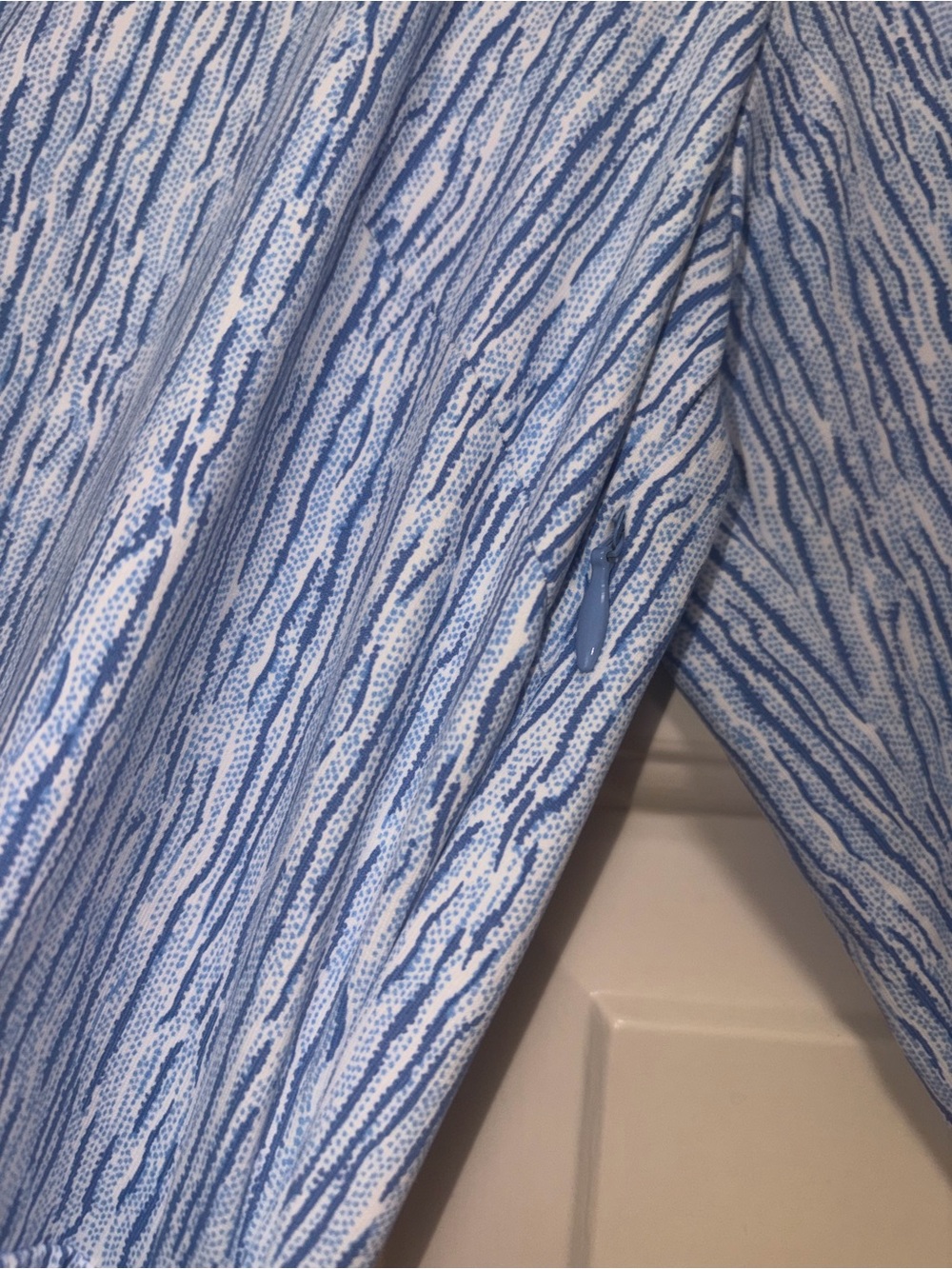 J. McLaughlin Pale Blue Wrap Midi Dress with Tie Waist - Picture 9 of 11